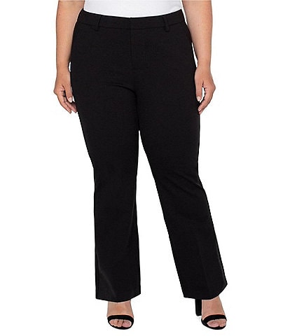 Liverpool Los Angeles Plus Size Kelsey Mid Rise Flare Leg Trousers Pants