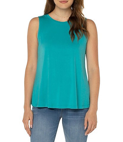 Liverpool Los Angeles Solid Sleeveless Knit Tank