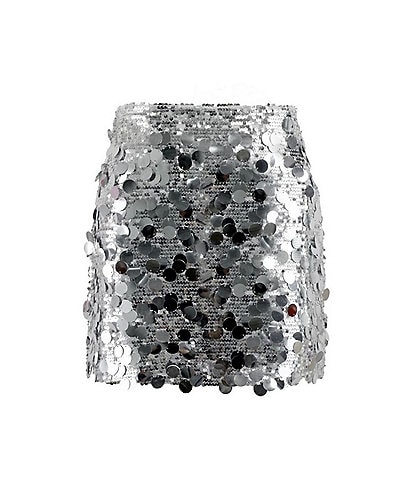 Lola + The Boys Little/Big Girls Magic Sequin Paillette Mini Skirt