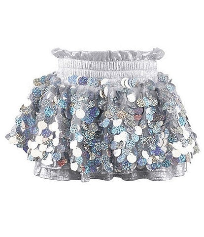 Lola + The Boys Little/Big Girls Paillette Sequin Metallic Skort