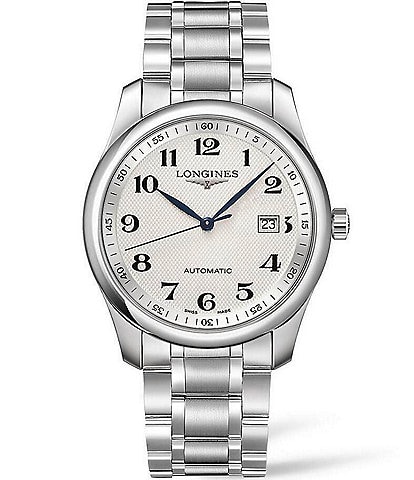 Longines Men's Master Collection Automatic Silver Dial Stainless Steel Bracelet Watch