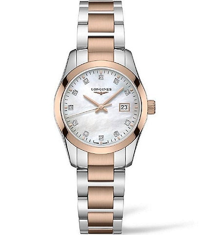 Longines Women's Conquest Classic Quartz Analog Two Tone Bracelet Watch