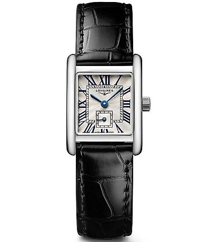 Longines Women's Mini Dolcevita Quart Stainless Steel Alligator Strap Watch