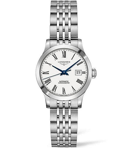 Longines Women's 33mm Record Collection Automatic Stainless Steel Bracelet Watch