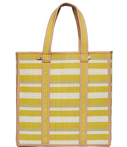 Lorna Murray Occason Cammeray Stripe Weave Straw Tote Bag