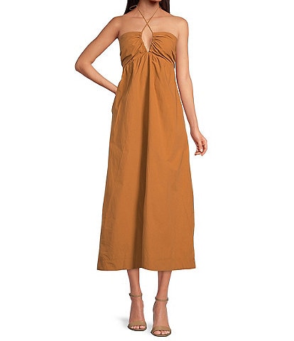 Lost + Wander Lady Like Charm Halter Neck Sleeveless Midi Dress