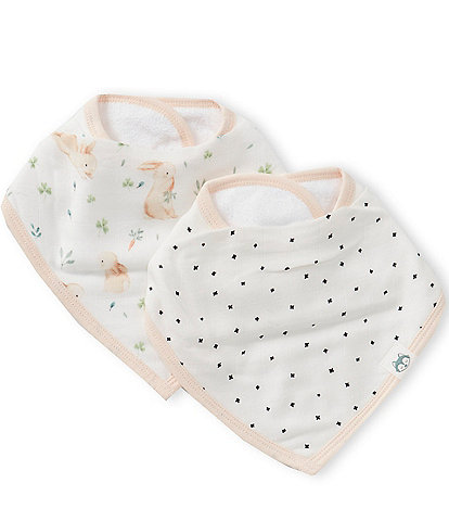 Loulou Lollipop Bandana Bib Bunny Meadow 2-Pack