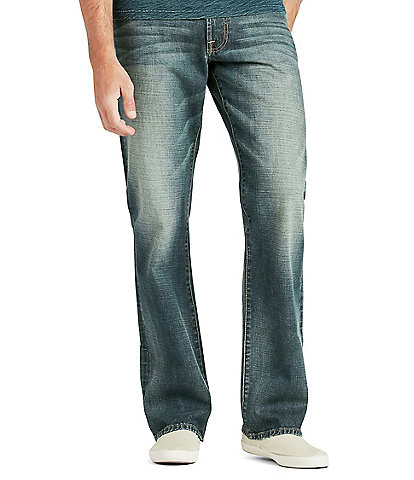 Lucky Brand 181 Relaxed Straight Coolmax Stretch Blue Denim Jeans Men's  34x32