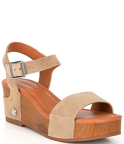 Lucky Brand Adario Suede Wedge Sandals