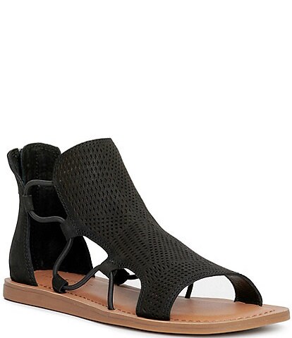 Lucky Brand Bartega Perforated Leather Gladiator Sandals