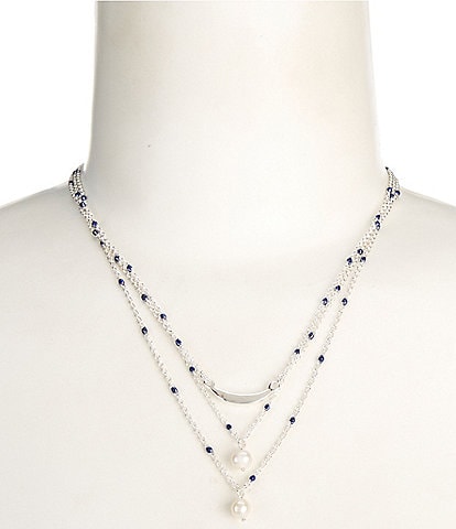 Lucky Brand Beaded Pearl Layer Necklace