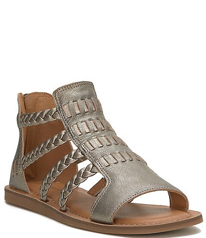 Lucky Brand Biretta Braided Caged Gladiator Flat Sandals