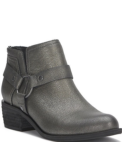 Grey leather booties hotsell