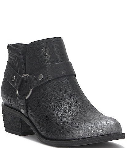 Lucky Brand Boltin Leather Harness Moto Booties