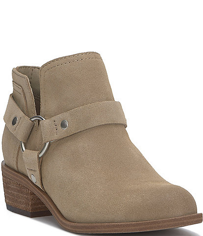 Lucky Brand Boltin Suede Harness Moto Booties