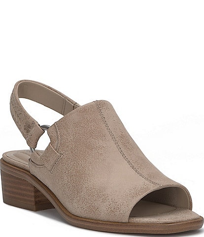 Lucky Brand Brittah Leather Braided Slingback Sandals