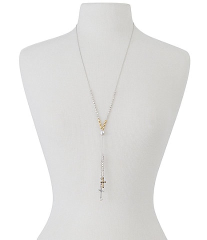 Lucky Brand Cross Charm Y-Necklace