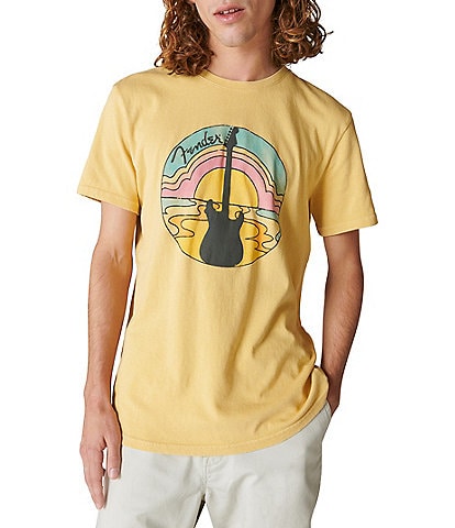 Lucky Brand Yellow Men's Casual Tee Shirts