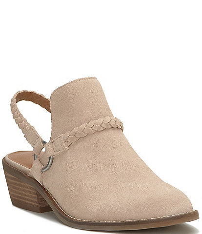 Lucky Brand Fenise Suede Braided Backstrap Shooties
