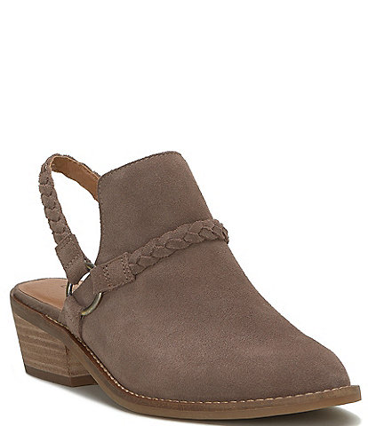 Lucky Brand Fenise Suede Braided Backstrap Shooties