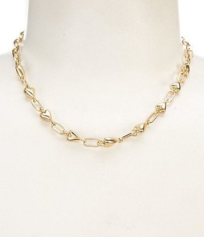 Lucky Brand Heart Link Chain Necklace