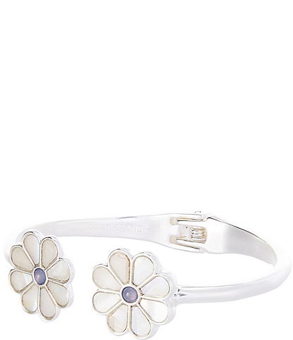 Lucky Brand Inlay Daisy Cuff Bracelet