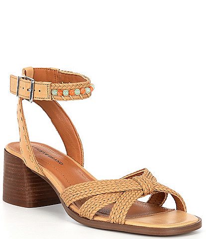 Lucky Brand Jathan Braided Leather Bead Detail Sandals