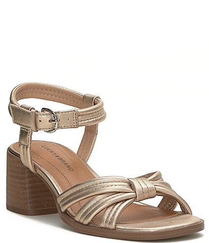 Lucky Brand Jolenne Knotted Vamp Heeled Sandals