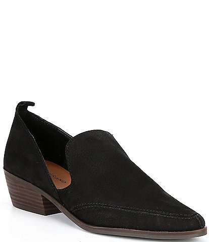 Lucky Brand Mahzan Leather Side Slit Pointed Toe Loafers