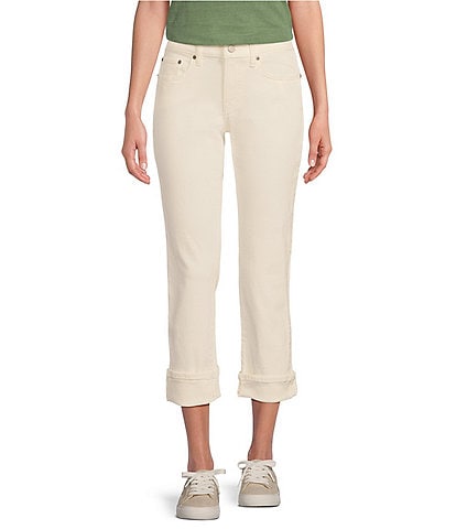 Lucky Brand Mid Rise Cropped Straight Leg Jean