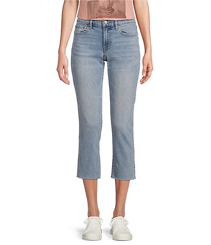 Lucky Brand Mid Rise Straight Leg Relaxed Cropped Jean