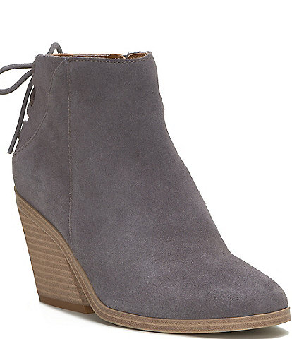 Lucky Brand Mikasi Suede Lace-Up Booties