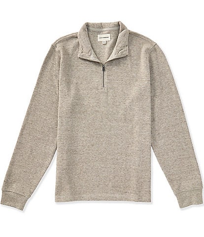 Lucky Brand Quarter Zip Textured Double Jacquard Pullover