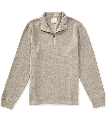 Lucky Brand Quarter Zip Textured Double Jacquard Pullover