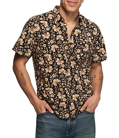 Lucky Brand Short Sleeve Allover Floral Print Shirt
