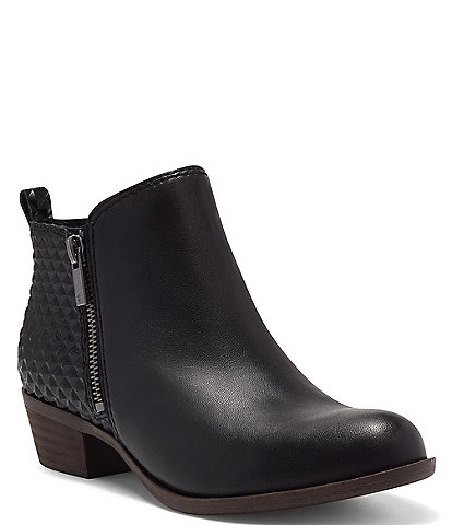 Lucky Brand Side Zip Leather Booties