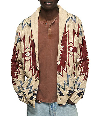 Lucky Brand Southwestern Shawl Collar Cardigan