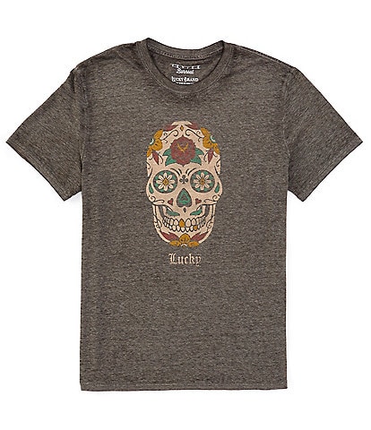 Lucky Brand Sugar Skull Short Sleeve Graphic T-Shirt