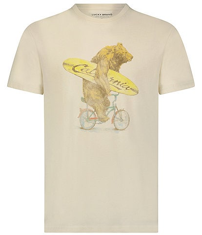Lucky Brand Surf Bear Short Sleeve Graphic T-Shirt