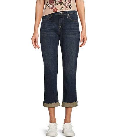 Lucky Brand Sweet Crop Stretch Denim Mid-Rise Straight Leg Jeans