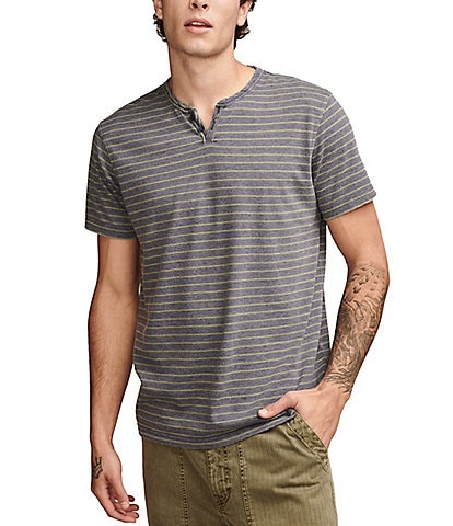 Lucky Brand Venice Short Sleeve Burnout Stripe T-Shirt
