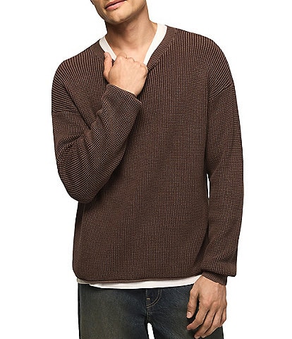 Lucky Brand Washed Textured Sweater
