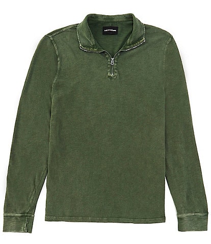 Lucky Brand Weekend Slub Mock Neck Half-Zip Pullover