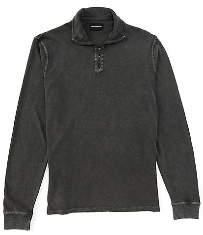 Lucky Brand Weekend Slub Mock Neck Half-Zip Pullover