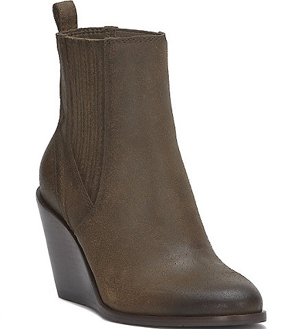 Lucky Brand Wilano Leather Wedge Booties