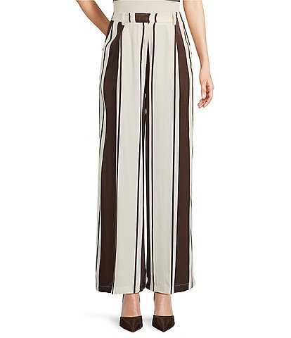 Lucy Paris Coordinating Maisy Stripe Printed Wide Leg Pants