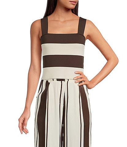 Lucy Paris Lula Coordinating Colorblock Square Neck Sleeveless Top