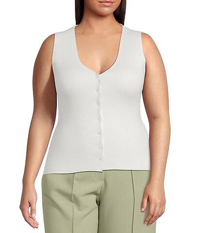 Lucy Paris Plus Eris Knit Fitted Vest