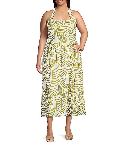 Lucy Paris Plus Kacey Sleeveless Printed Long Dress