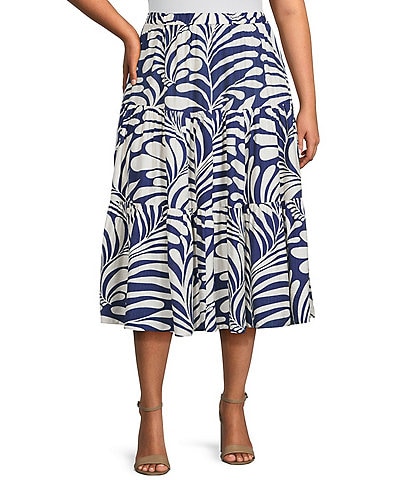 Lucy Paris Plus Size Bloom Midi Skirt
